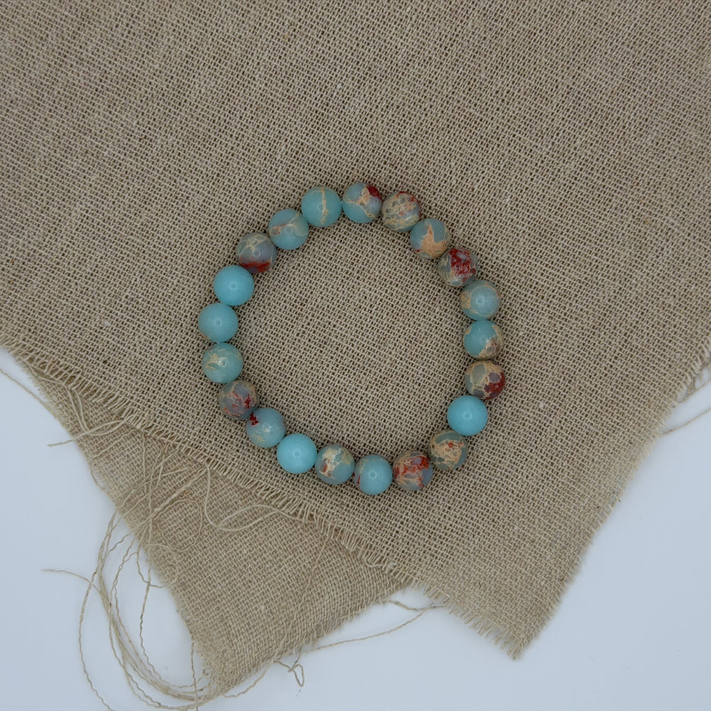 Fire & Sky Bead Bracelet