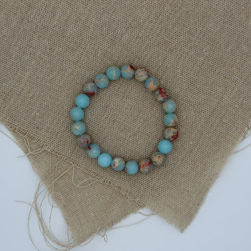 Fire & Sky Bead Bracelet